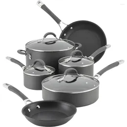 Cookware Sets Nonstick Pots And Pans Set 10 Piece Dishwasher-safe Is Suitable For All Stovetops Except Induction