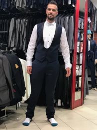 Customise U-Neck Mens Vests Dinner Party Prom Sleeveless Groom Tuxedos Waistcoat