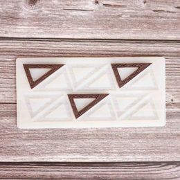 Baking Moulds Hollow Triangle Shape Chocolate Stencil Mold Cake Decorating Silicone Transfer Sheet Chablon DIY Dessert G