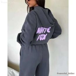 White Fox Hoodie Tracksuit Sets Clothing Set Women Spring Autumn Winter New Hoodie Set Fashionable Sporty Long Sleeved Pullover Hooded Qa 7983