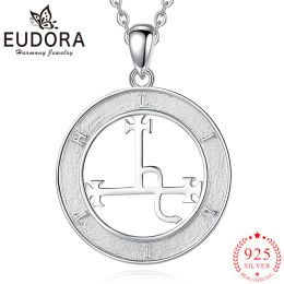Necklaces Eudora Sterling Sier Lilith Sigil Necklace Religious Warrior Pendant Simple Fashion Men Women Jewellery Exquisite Gifts
