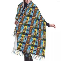 Scarves Printed Haunted Wizard Paintings Scarf Women Men Winter Warm Fashion Versatile Halloween Ghost Happy Haunts Shawl Wrap