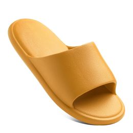 Slippers for Womens Mens Bath Pool Indoor USE Slipper By Rubber Flats Sandals yellow