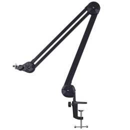 Radio Free Microphone Boom Arm Stand Pantograph Heavy Load Spider Holder Support Adjustable Angle Condenser Mic Bracket 2