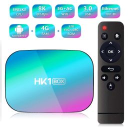 HK1 BOX Android Smart Tv Box Amlogic S905X3 Set Top Box 4GB 32GB 5G Wifi 100M BT 8k Media Player ZZ