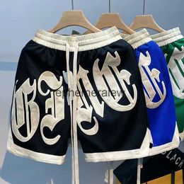 Men's Shorts 2023 New Fashion American Summer Letter Print Basketball Shorts Men Harajuku Vintage Streetwear Loose Gym Shorts Men ClothingH24222