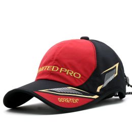 Apparel 2021 New Fishing Hats Black Red Summer Autumn Breathable Sun Protection Fishing Caps Waterproof Men Fishing Caps Baseball Cap