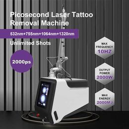 Unlimited Shots Picosecond Laser Tattoo Remove Pigment Correct Carbon Peeling Nd Yag Laser Apparatus 4 Wavelength Portable Speckle Mole Remover