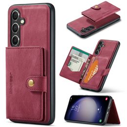 Luxury Magnetic Detachable Phone Case for iPhone 15 14 13 Pro Max Samsung Galaxy S24 S23 S22 S21 Ultra S21FE S23FE 5G A34 A54 A15 Multiple Card Slots Leather Wallet Shell