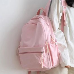 Backpack Women Candy Colour Nylon School Backpacks For Teenager Girls Bookbag Laptop Rucksack Cute Female Travel Bagpack Mochila