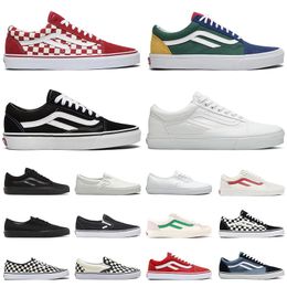 Van Shoes Old Skool Skateboard Casual Designer Shoes Men Women Black White Fashion Outdoor Flat Mens Shoes Sports Sneakers Trainers Size 36-44
