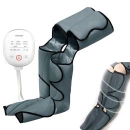 Massager Air Compression Leg Massager Circulation Calf Foot Thigh Massage Muscle Massager Pain Relief with Heat Handheld Controller