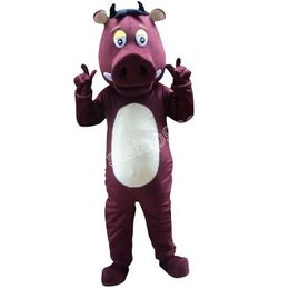 Super Cute Wild Boar Mascot Costumes Christmas Fancy Party Dress Cartoon Character Outfit Suit Adults Size Carnival Easter Advertising Theme Clothing