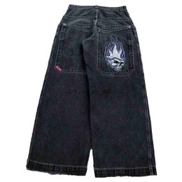 Y2k Jeans Hip Hop Skull Pattern Oversized Baggy Jeans Pocket Vintage Denim Pants Men Women Designer Wide Leg Trousers Streetwear