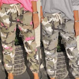 Pants Camouflage Streetwear Cargo Pants Women Casual Joggers Black High Waist Loose Female Trousers Korean Style Ladies Pants