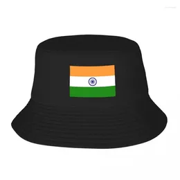 Berets Flag Of India Authentic Version Adult Fisherman's Hat Bob Bucket Hats Men Women Caps Fisherman Girl Boy