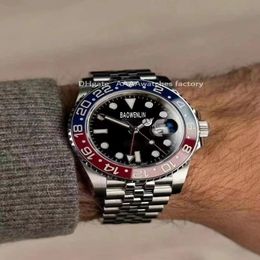 2021 Top Mens Watch Luxo Basel Vermelho Azul Pepsi Relógios Mecânicos Automáticos Luminosos Negócios Relógios de Pulso À Prova D 'Água Homens WristWa2978