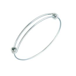 Bangle Stainless Steel Diy Charm Bangle 50-65Mm Jewellery Finding Expandable Adjustable Wire Bangles Bracelet Wholesale Drop Dhgarden Dhn8D