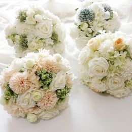 Wedding Flowers Bridal Bouquet Artifical Holding Bride Accessories Party Bridesmaid Marriage