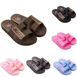 Slippers Slides Sandals Summer Black Pink Coffee Green Blue Coast Bathroom Antiskid Slipper Sandal 36-45