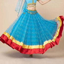 Stage Wear Dance Bollywood Belly Costumes Large Swing Skirt Group Performance Outfit Adult Female OrientalClothes