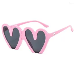 Outdoor Eyewear Sunglasses Women Men Cute Heart Uv400 Funny Personality European And American Fashion Glasses Color