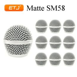 Accessories Wholesales Sm 58 Metal Grille Ball Mesh Microphone Matte Sier Head Accessories Replacement for Shure Sm Beta Promotion