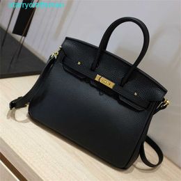 Totes BK Genuine Leather Handbag 2024 New Womens Bag Platinum Bag Genuine Leather Headlayer Cowhide Shoulder Bag Bag Handheld Crossbody Bag Large Ba with logo hb9L