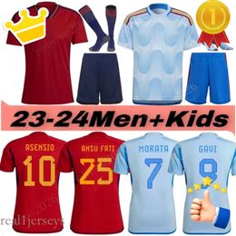 2024 Spanien 2023 Fußballtrikots PEDRI LAMINE YAMAL PINO MERINO RODRIGO SERGIO M.Asensio FERRAN Männer Kinder und Frauen HERMOSO REDONDO CALDENTEY 22 23 24 Fußball