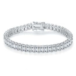 Jewellery Sier 3*5Mm Vvs Emerald Cut Moissanite Bracelet 0.5Ct Lab Diamond Tennis Chain Bracelets