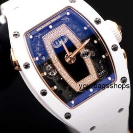 RM Chronograph Swiss Wrist Watch Collection Wristwatch Richarder Milles Womens Series Rm037 Black Ceramic Womens Watch 52x34.4mm Diameter Rm037