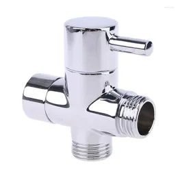 Kitchen Faucets 67JE Brass G1/2" T-adapter 3 Ways For Valve Shower Diverter Water Separator Bathroom Toilet Bidet Sprayer
