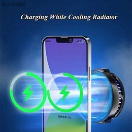 Other Cell Phone Accessories SL05 Mobile Magnetic Semiconductor Cooling Fan with Wireless Charging for PUBG Game Cooler for IPhone Android Cellphone Radiator 2402