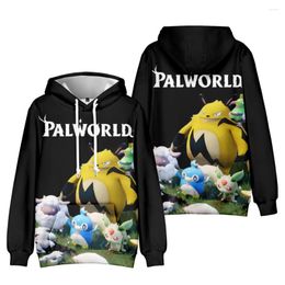 Felpe con cappuccio da uomo Gioco Palworld Merch Boy Girls Felpe per bambini Bambini Costume cosplay Streetwear Abbigliamento Uomo Donna Top