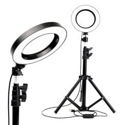 Indoor Lighting LED Ring Light Po Studio Camera Pography Dimmable Video lamp for Makeup Selfie with Tripod Phone Holder1672075