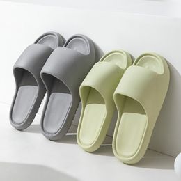 Flat Rubber Slippers For Womens Fashion House Home Indoor Sandals Bath Pool shoes grey green