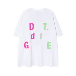 Designer Galleries Tee Depts T-shirts Man Womens Tees ink splash graffiti letters loose short-sleeved round neck clothes HLRA