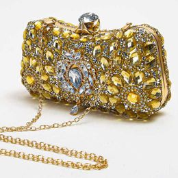 Hot Sale Double Sided Large Diamond Dinner Bag Annual Party Wine Party Handheld Bag Small Pendant Flash Diamond Premium Evening Bag 240222 240222