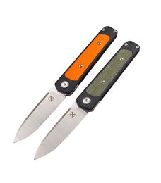 YX-622 Flipper Folding Knife 14C28N Satin Drop Point Blade CNC G10 Handle Ball Bearing Fast Open EDC Pocket Folder Knives