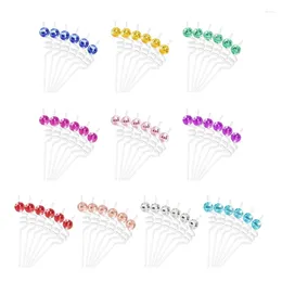 Disposable Cups Straws 6Pcs/set Plastic Cocktail Discos Balls Drinking Decor For Party Wedding Birthday Home Bar Coffee Shop