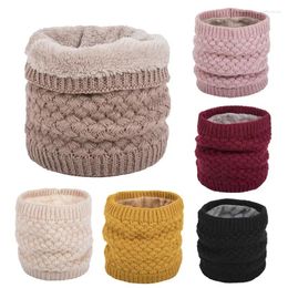 Scarves 1Pcs Winter Scarf For Women Children Men Warm Cotton Brushed Knit Neck Warmer Circle Ski Climbing Wholesale