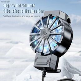 Other Cell Phone Accessories Universal Mini Mobile Phone Cooling Fan Radiator Turbo Hurricane Game Cooler Cell Phone Cool Heat Sink For IPhone/ 240222