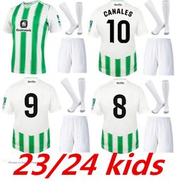 2023 2024 Real Betis Soccer Jerseys JUANMI B.IGLESIAS kids kit socks 23 24 JOAQUIN CANALES FEKIR Football Shirt ALEX MORENO WILLIAN J. Mens Jersey child boy 999