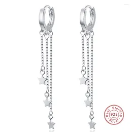 Dangle Earrings Fashion Cubic Zircon Star Charms Tassels Drop For Women Girls Korean Circle Jewellery 2024
