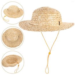 Hair Clips Kids Straw Hats Woven Beach For Children Themed Party Favours Decorations Ornament