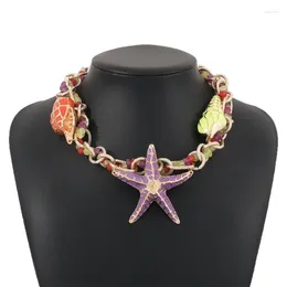 Choker Women Metal Star Chain Necklace Vintage Short Collar Jewellery Dropship