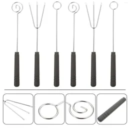 Dinnerware Sets 6 Pcs Decor Chocolate Fork Fondue Dipping Barbecue DIY Decorating Tool Baking Supplies Forks BBQ