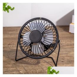 Other Desk Accessories Wholesale Mini Usb Fan Home Office Car Portable Aluminium Small 4 Blades Cooler Cooling Inch Drop Delivery Sch Dhixh