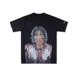 New Arrival Heavy Made 24ss USA Nail Portrait Photo Print Tee Men t shirt Spring Summer Women Oversize Street skateboard Casual cotton Tshirt 0222