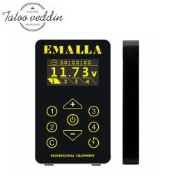 Guns Emalla Professional Tattooing Power Supply Kit Touch Screen Intelligent Digital Dual Lcd Tattoo Hine Power Supplies